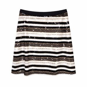 🖤 NWT! Maree Pour Toi Striped Sequin Skirt